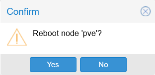 PVE node reboot confirmation