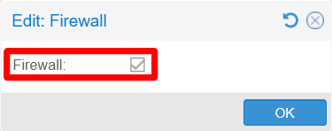Enabling firewall option at datacenter tier
