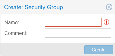 Security Group editor