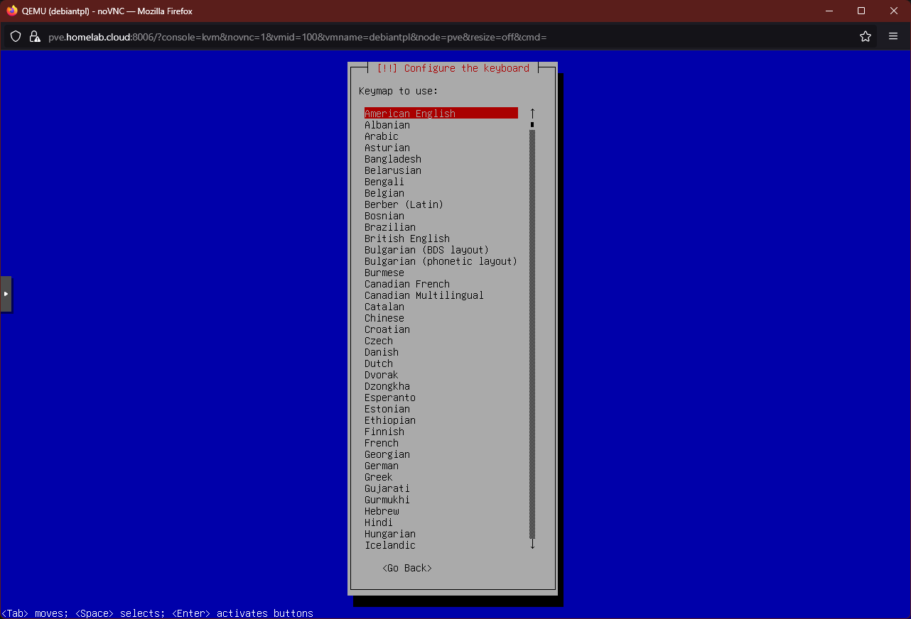 Configuring the keyboard