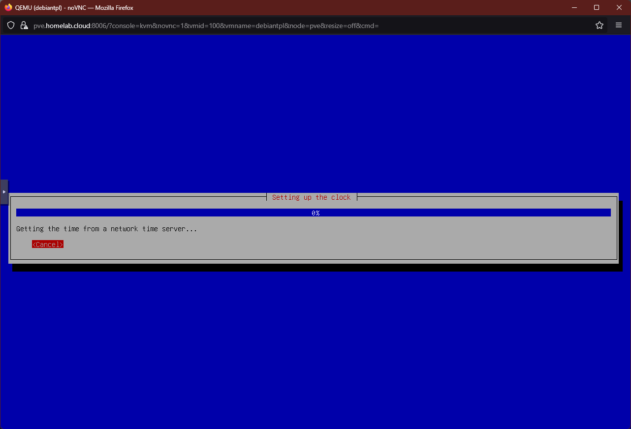 Installer looks for a time server