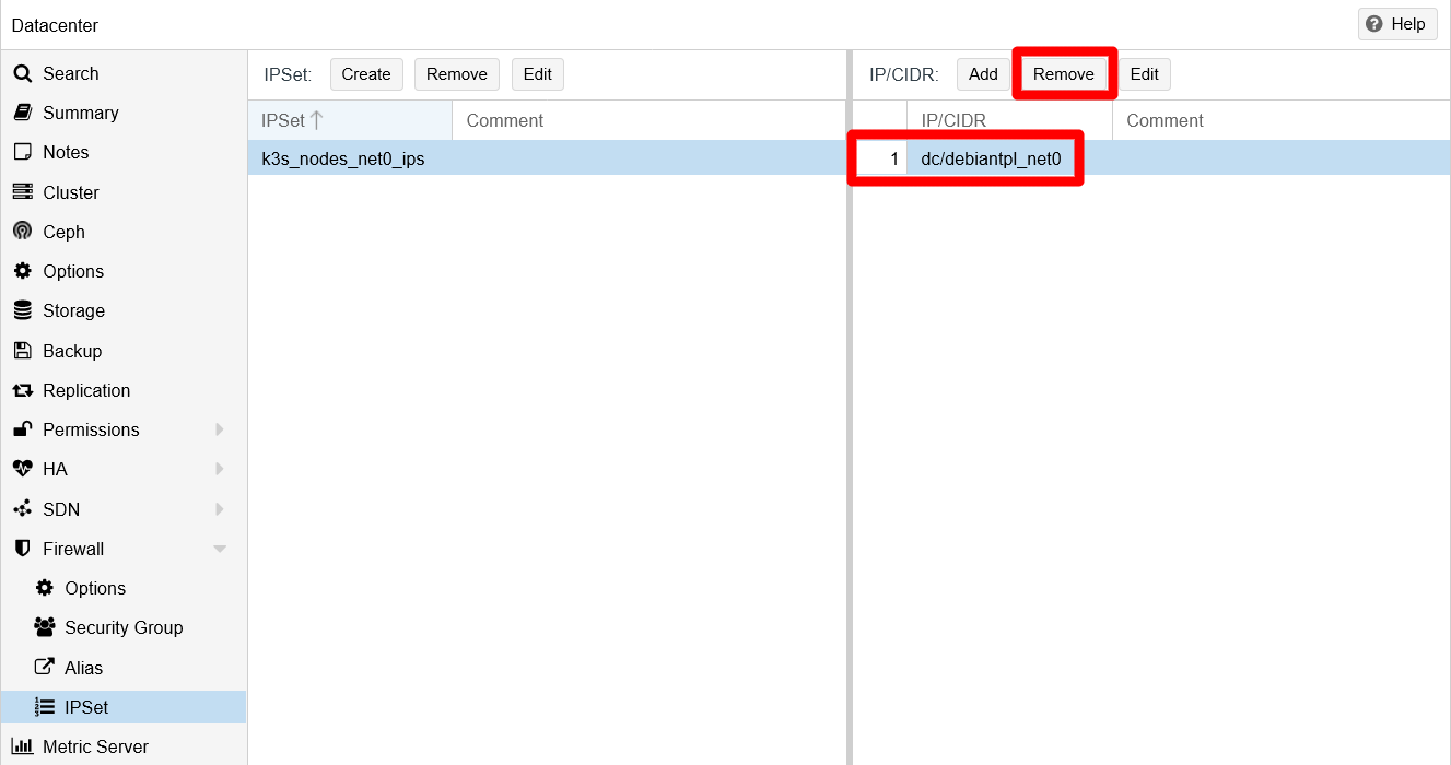 Removing the debiantpl_net0 alias